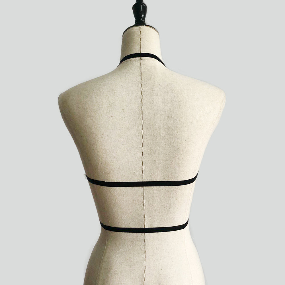 Fashion Hollowed Elastic Strap Women Underwear Bar Club Wear Sexy Bandage Bra