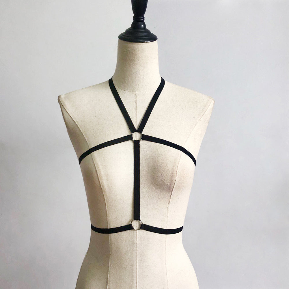 Fashion Hollowed Elastic Strap Women Underwear Bar Club Wear Sexy Bandage Bra