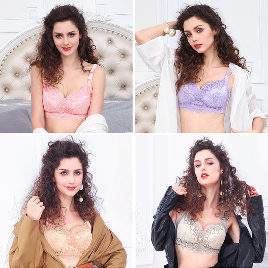 Maternity Nursing Bra Wire Free Lace Pregnant Women Breastfeeding Underwear