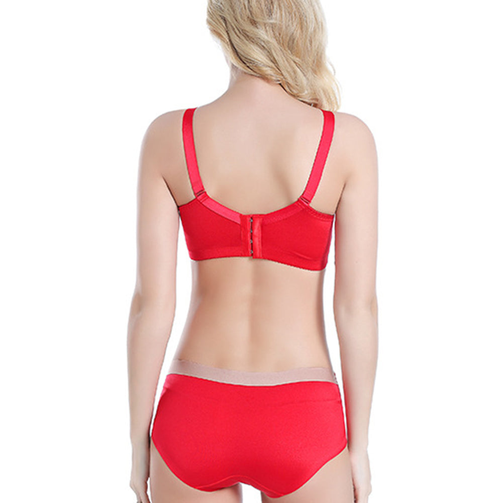 Seamless Color Block Women Wire Free Padded Push Up Bra Brassiere Underwear