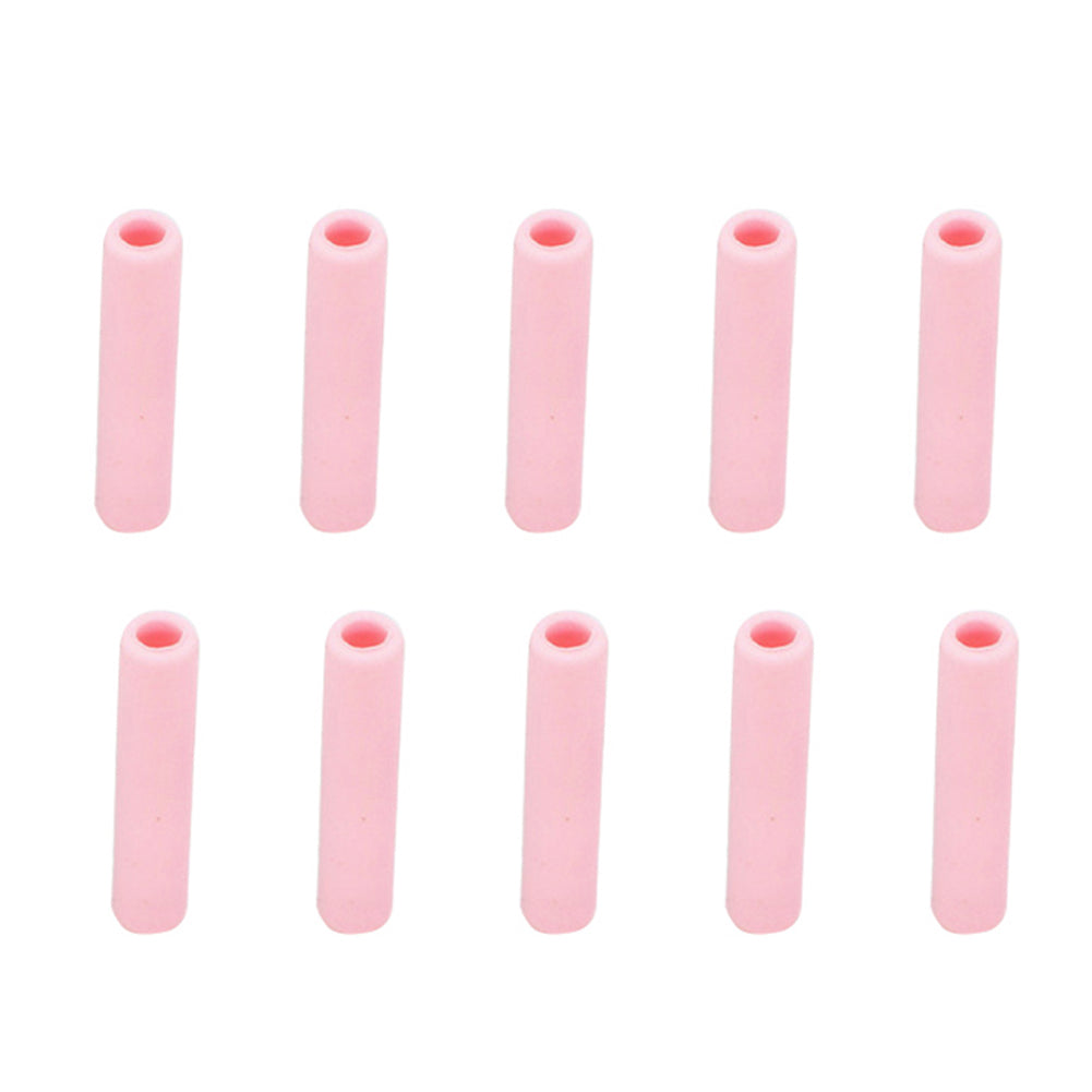 10Pcs 6mm Silicone Reusable Straw Mate Sleeve Drink Teeth Shockproof Protector