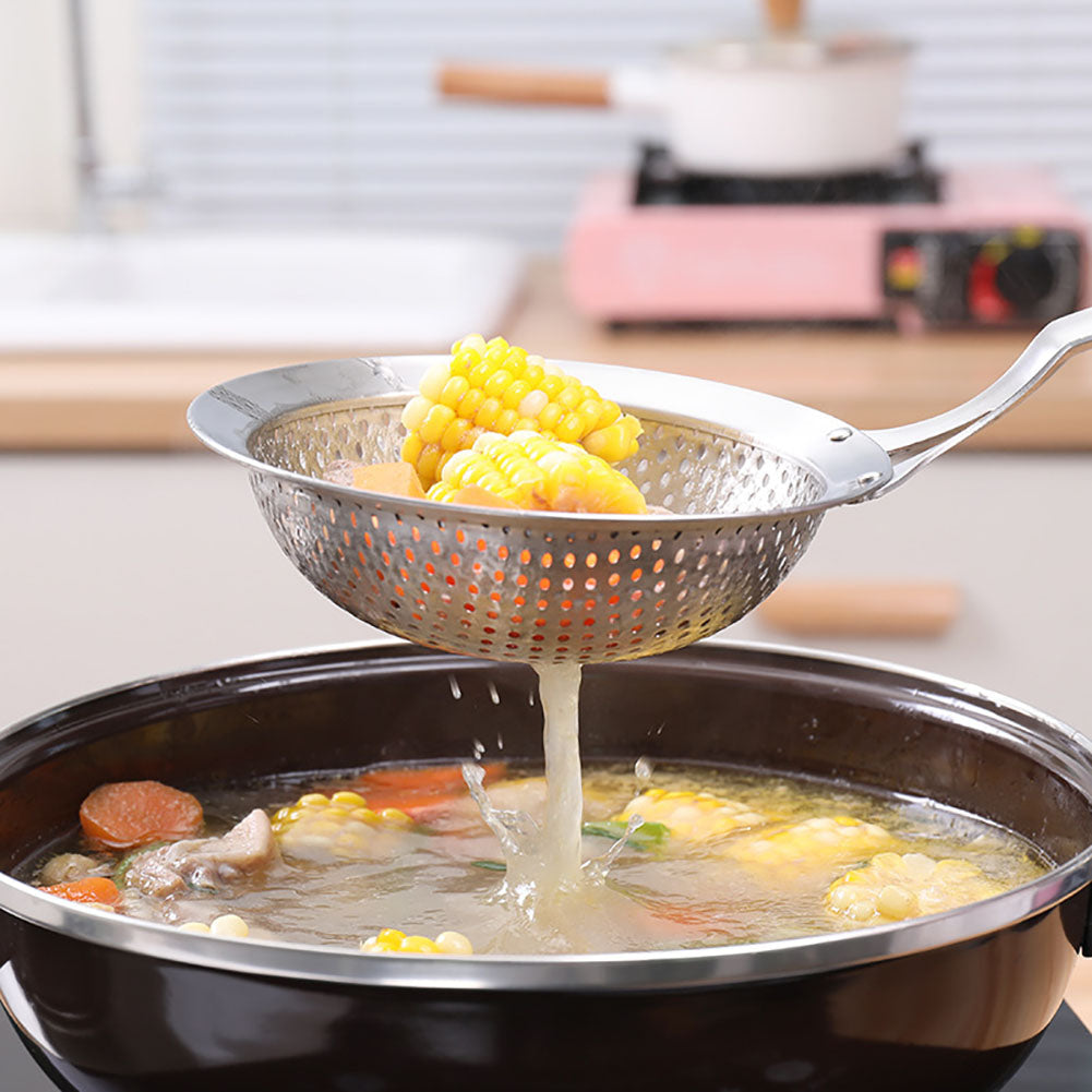 Frying Food Oil Stainless Steel Strainer Filter Colander Skimmer Kitchen Tool