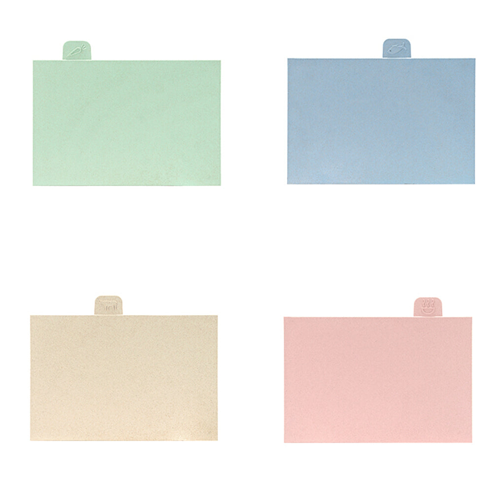 4Pcs Wheat Straw Non-slip Cutting Board Rectangle Chopping Block with Holder