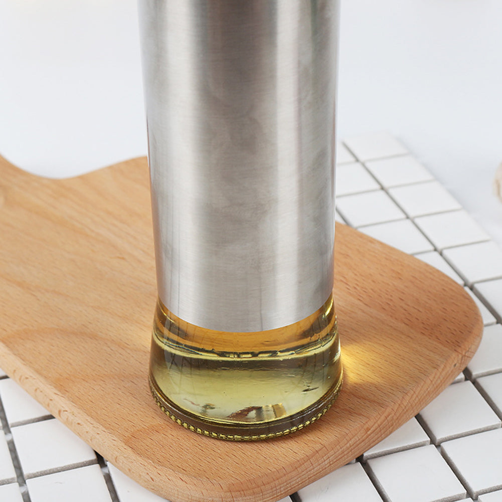 300ml Leakproof Stainless Steel Oil Vinegar Bottle Dispenser Cruet Kitchen Tool