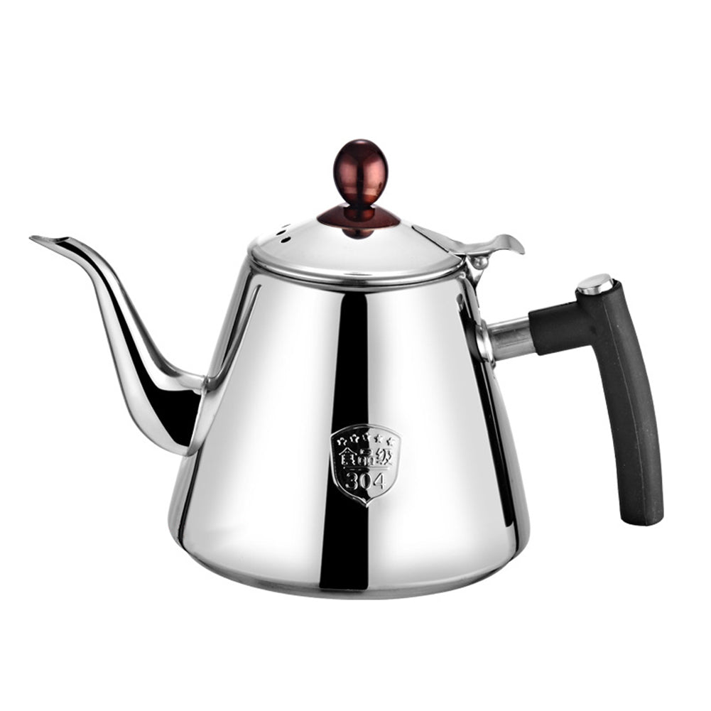 1.2L Stainless Steel Kitchen Brew Tea Coffee Pot Handle Induction Cooker Kettle