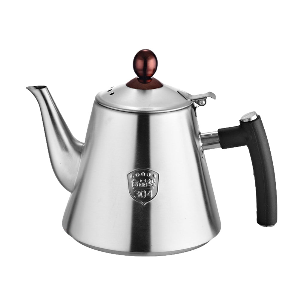 1.2L Stainless Steel Kitchen Brew Tea Coffee Pot Handle Induction Cooker Kettle