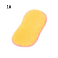 1/6Pcs Household Kitchen Cleaning Pad Dish Washing Cloth Sponge Scourer Brush