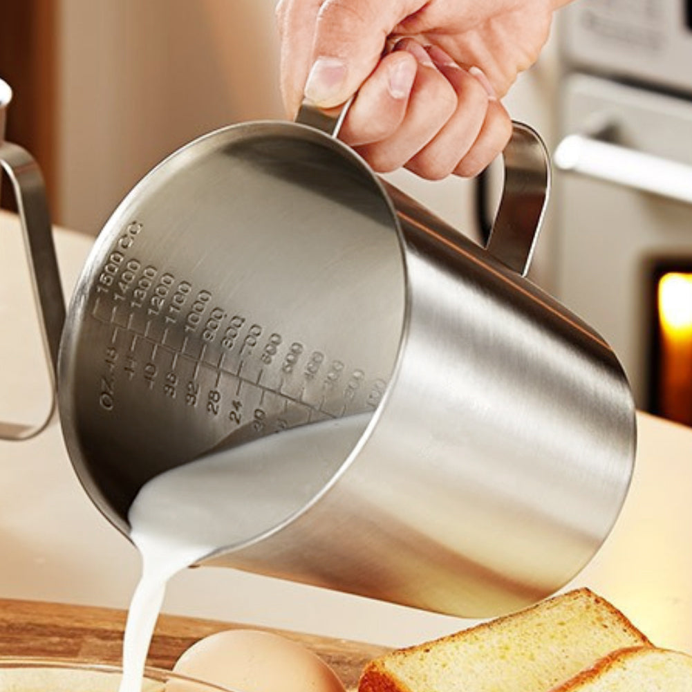 500/700/1000ml Stainless Steel Measuring Cup Milk Frothing Pitcher with Handle
