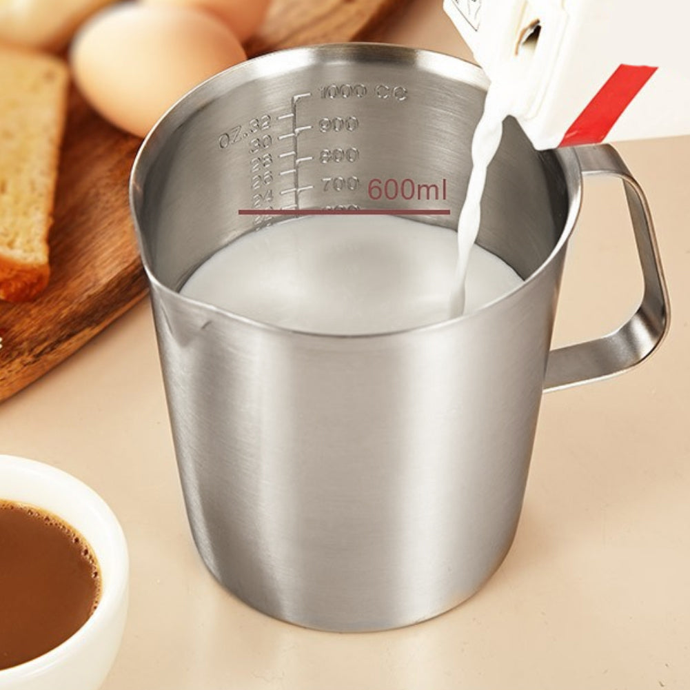 500/700/1000ml Stainless Steel Measuring Cup Milk Frothing Pitcher with Handle
