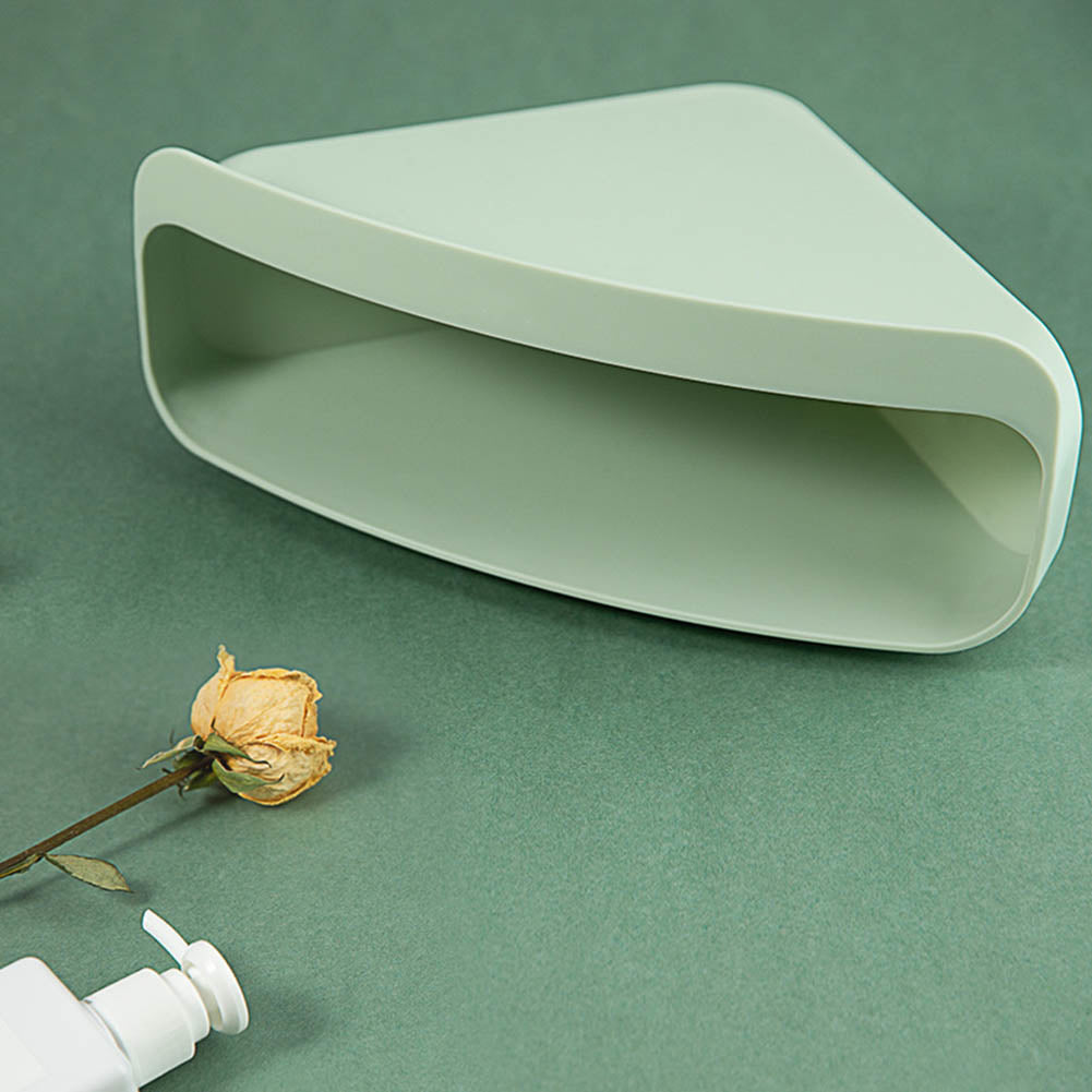 Double Layer Triangle Wall Corner Plastic Bathroom Storage Shelf Rack Home Decor