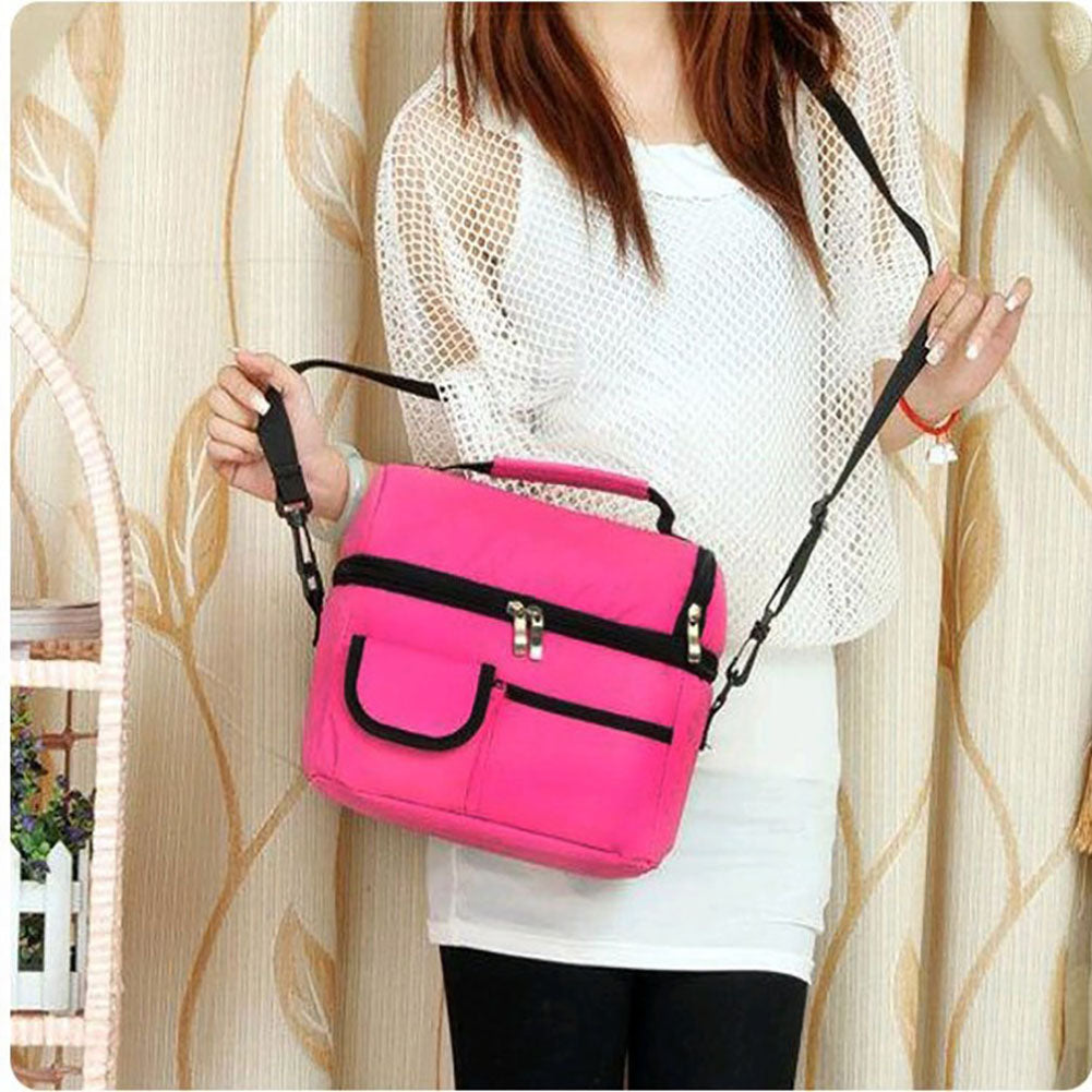 Waterproof Double Insulated Cooler Food Bag Travel Baby Bottle Breast Milk Pouch