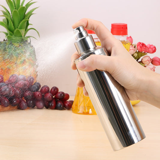 Stainless Steel Oil Bottle Sprayer Kitchen Picnic Barbecue Jar Sauce Injector