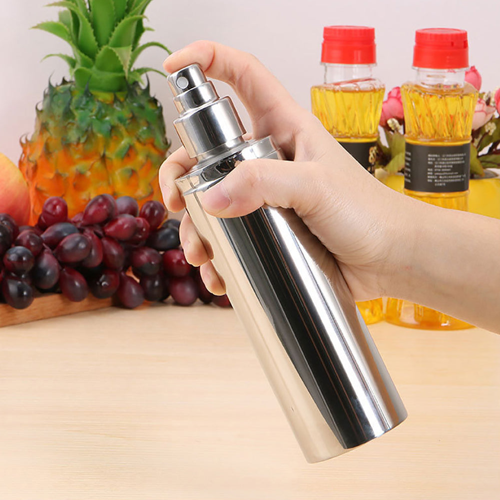 Stainless Steel Oil Bottle Sprayer Kitchen Picnic Barbecue Jar Sauce Injector
