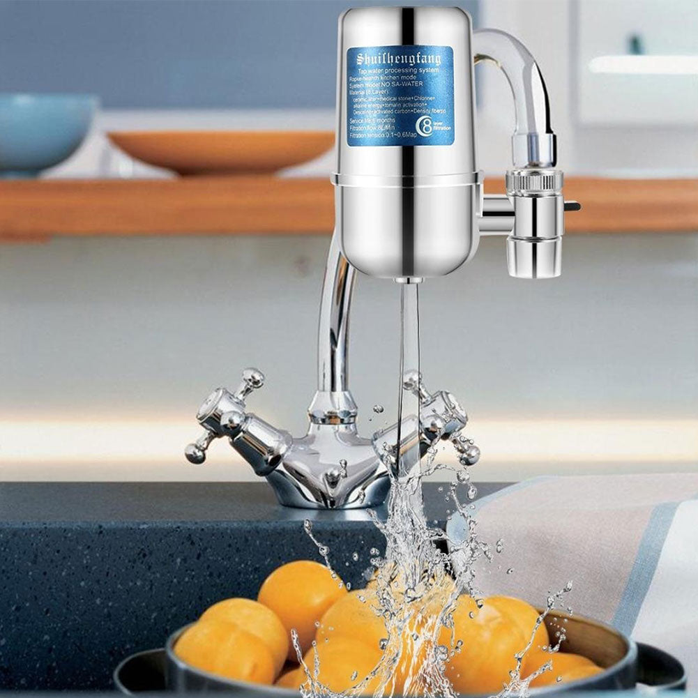 Tap Faucet Water Filter Purifier System Kitchen Mount Cleaner Home Cleaning Tool