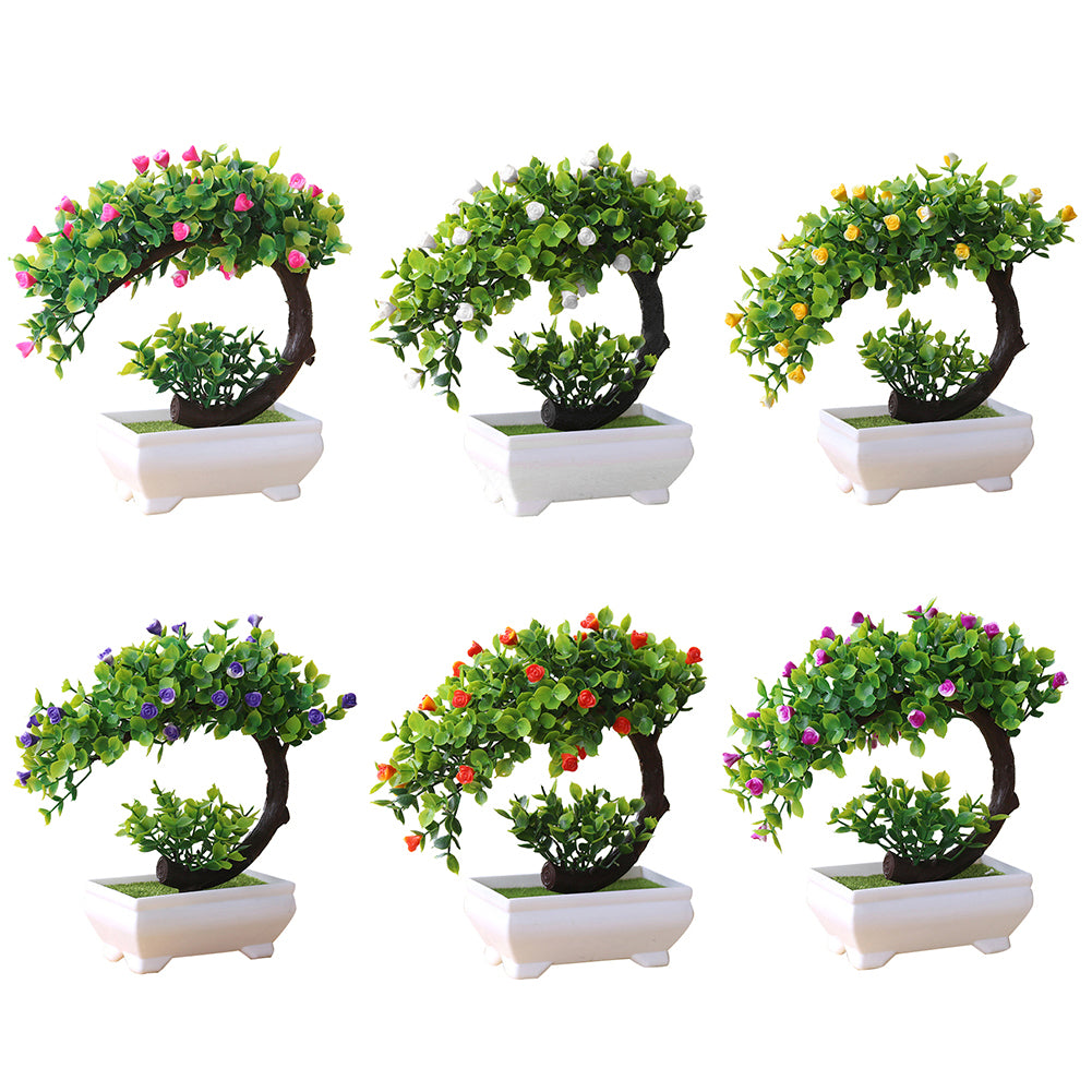 Artificial Plant Bonsai Fake Flower Potted Ornament Home Hotel Garden Decor Gift