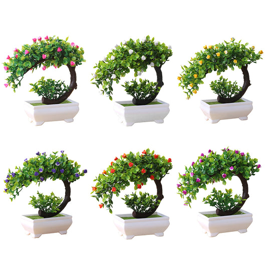 Artificial Plant Bonsai Fake Flower Potted Ornament Home Hotel Garden Decor Gift