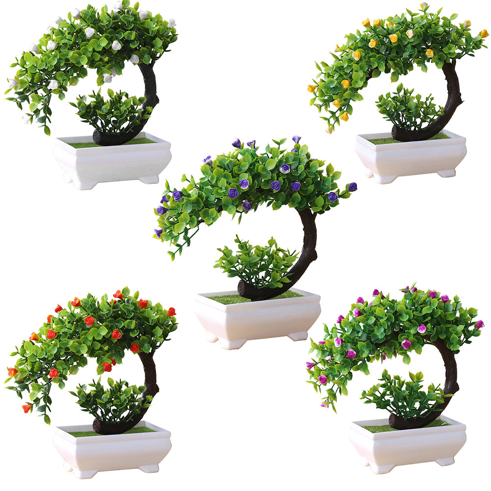 Artificial Plant Bonsai Fake Flower Potted Ornament Home Hotel Garden Decor Gift