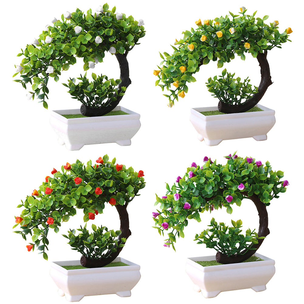 Artificial Plant Bonsai Fake Flower Potted Ornament Home Hotel Garden Decor Gift