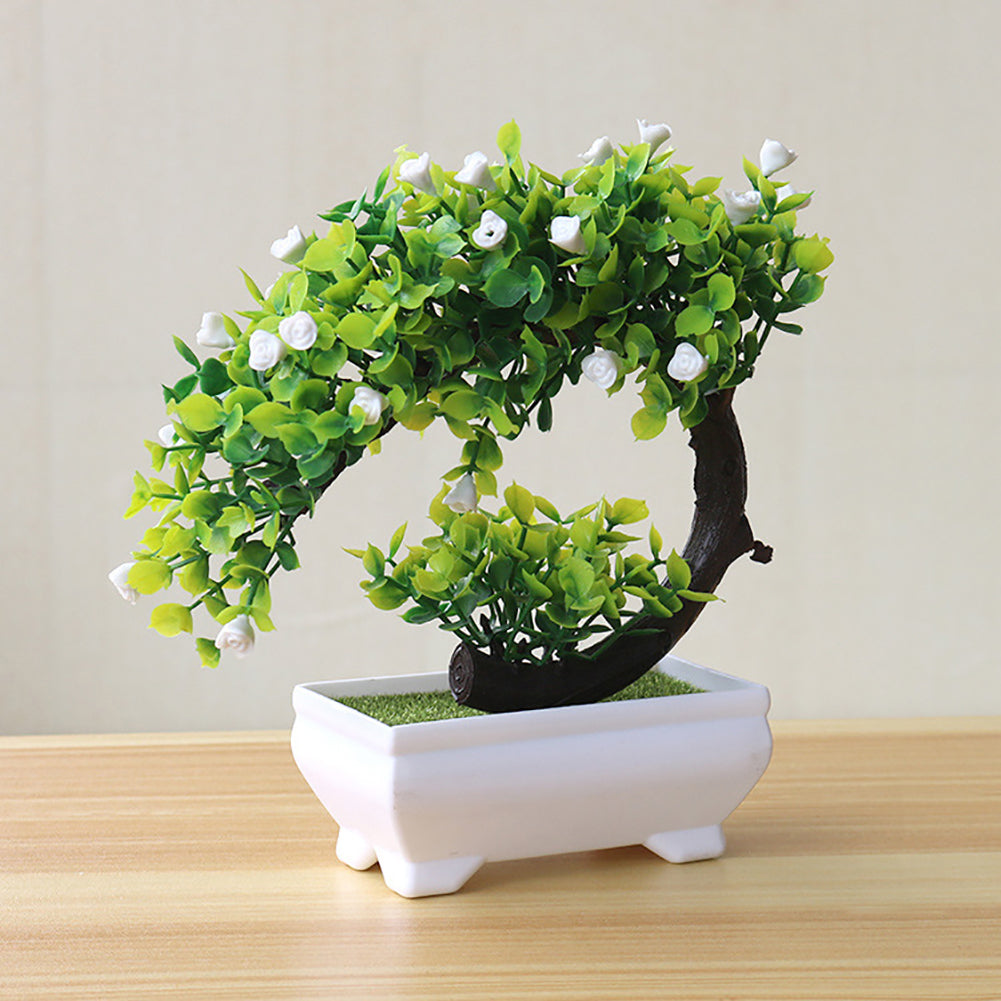 Artificial Plant Bonsai Fake Flower Potted Ornament Home Hotel Garden Decor Gift