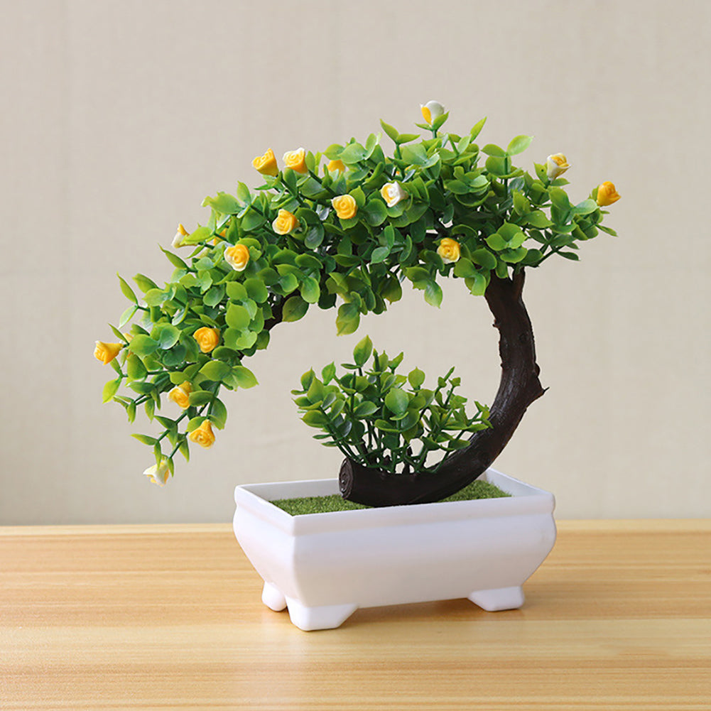 Artificial Plant Bonsai Fake Flower Potted Ornament Home Hotel Garden Decor Gift