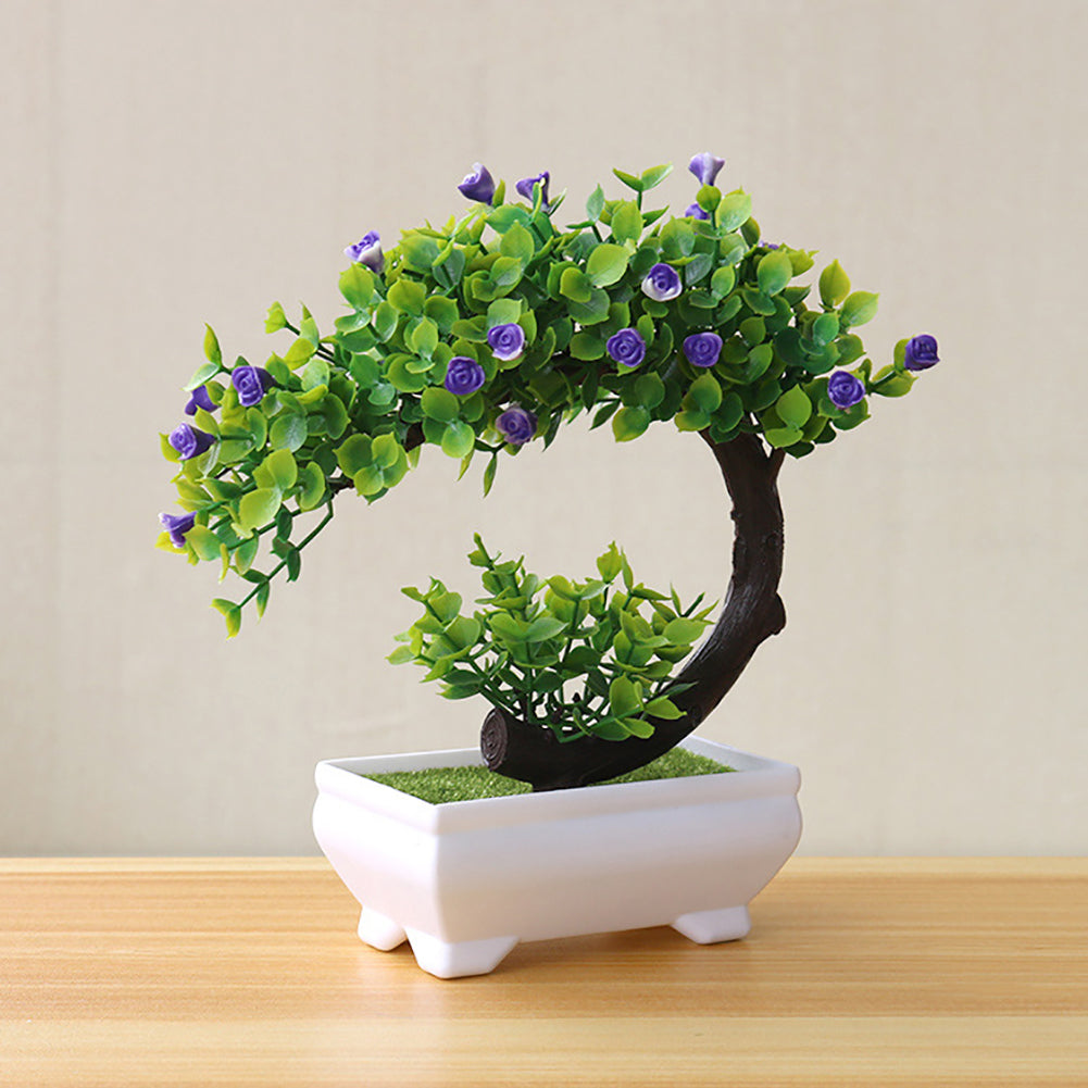 Artificial Plant Bonsai Fake Flower Potted Ornament Home Hotel Garden Decor Gift