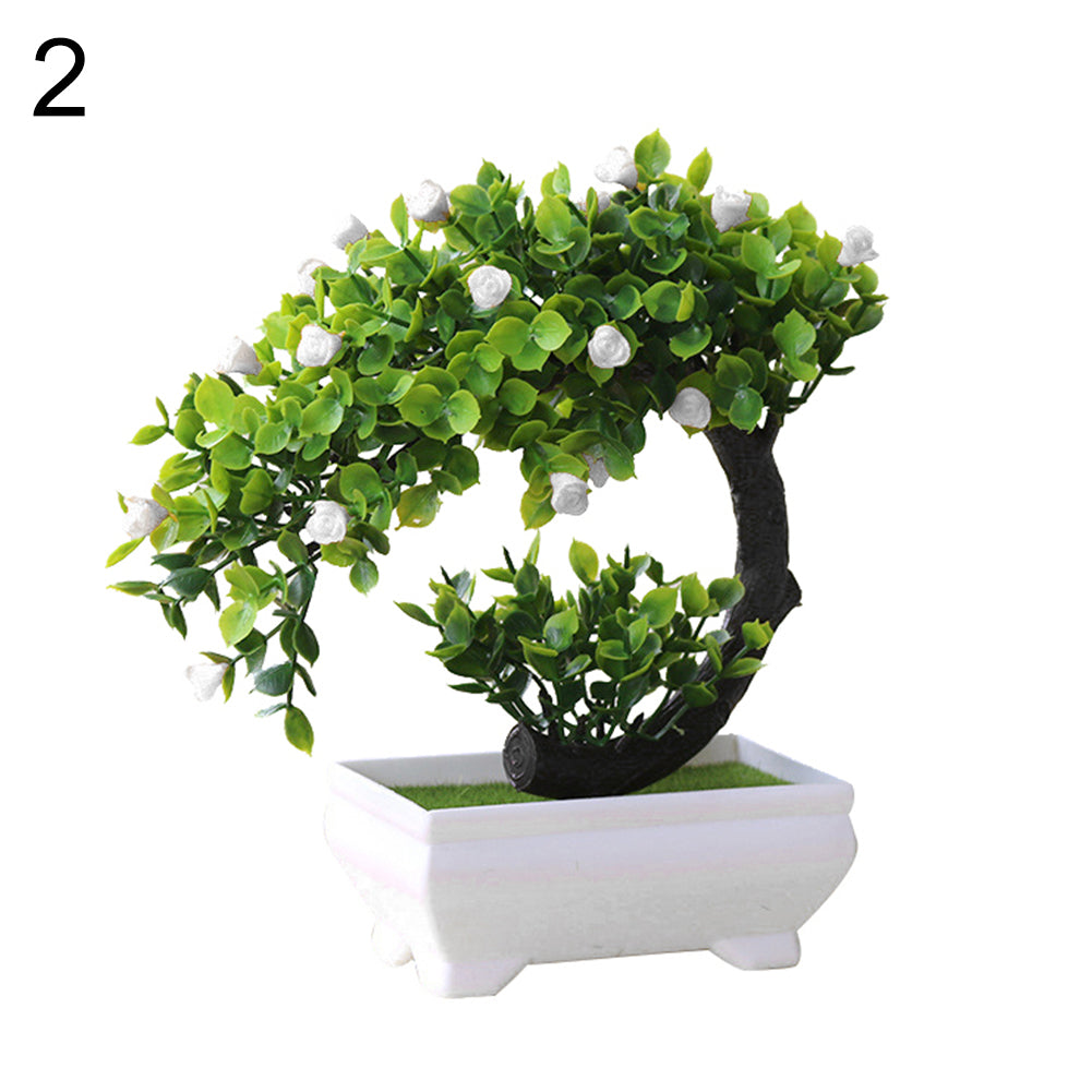 Artificial Plant Bonsai Fake Flower Potted Ornament Home Hotel Garden Decor Gift