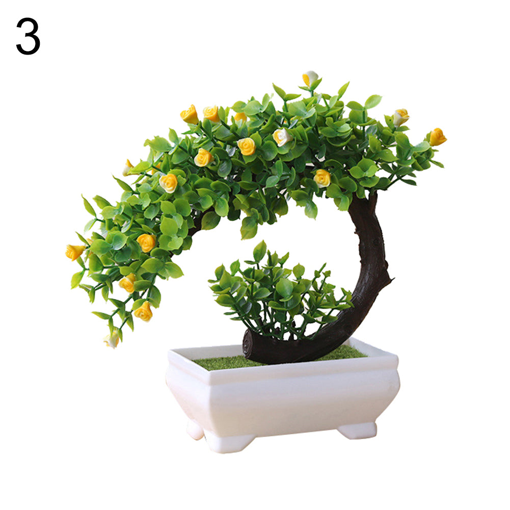 Artificial Plant Bonsai Fake Flower Potted Ornament Home Hotel Garden Decor Gift