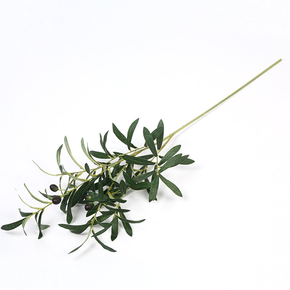 1Pc Artificial Olive Branch with Fruits Fake Plant Home Decor Photography Props