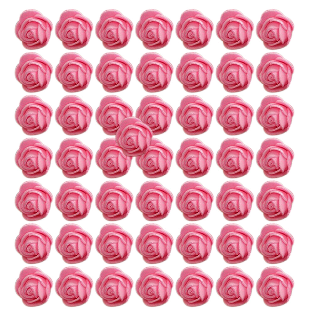 50Pcs Mini 3.5cm Foam Roses Artificial Flower Wedding Bride Bouquet Party Decor