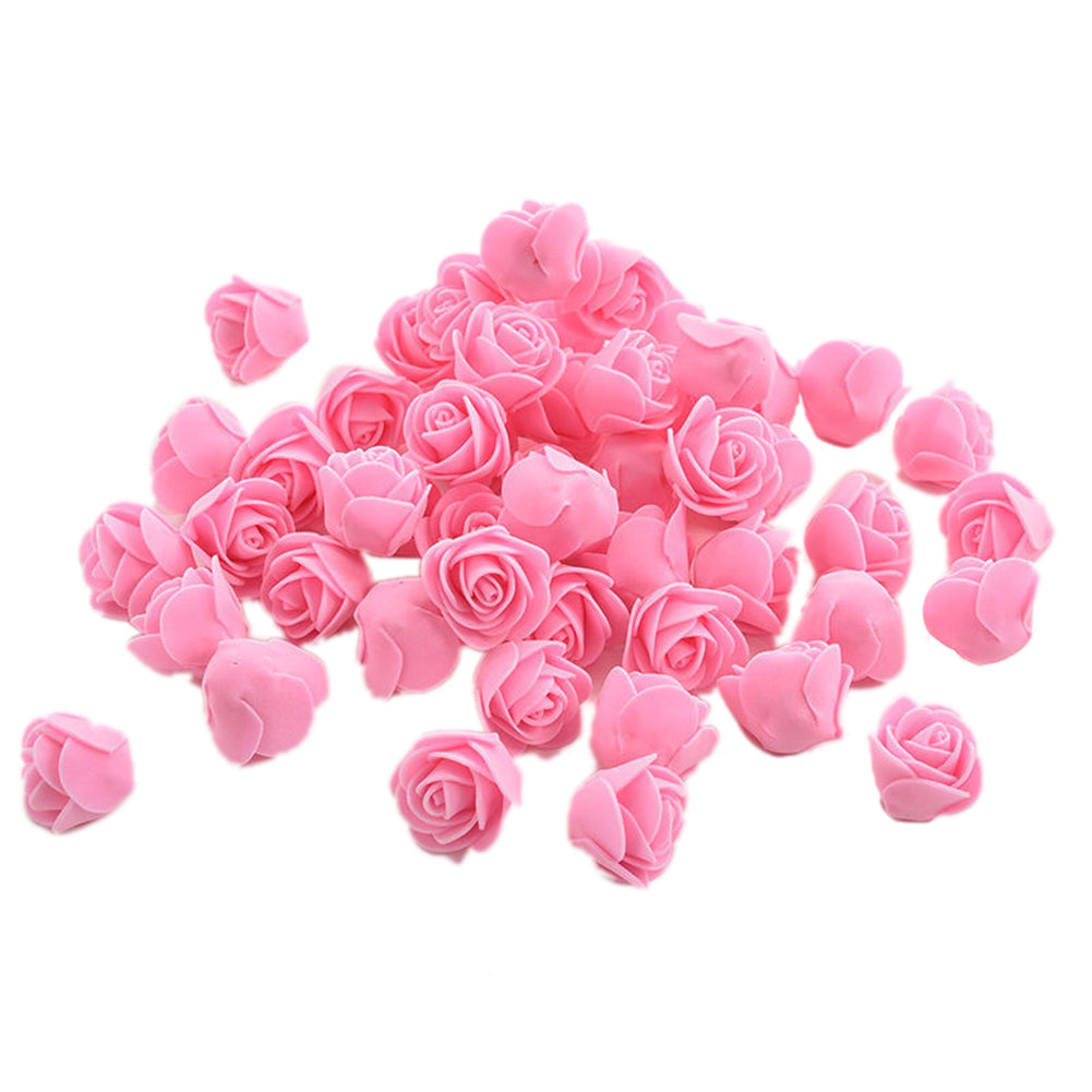 50Pcs Mini 3.5cm Foam Roses Artificial Flower Wedding Bride Bouquet Party Decor