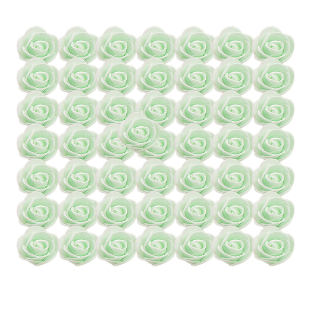 50Pcs Mini 3.5cm Foam Roses Artificial Flower Wedding Bride Bouquet Party Decor