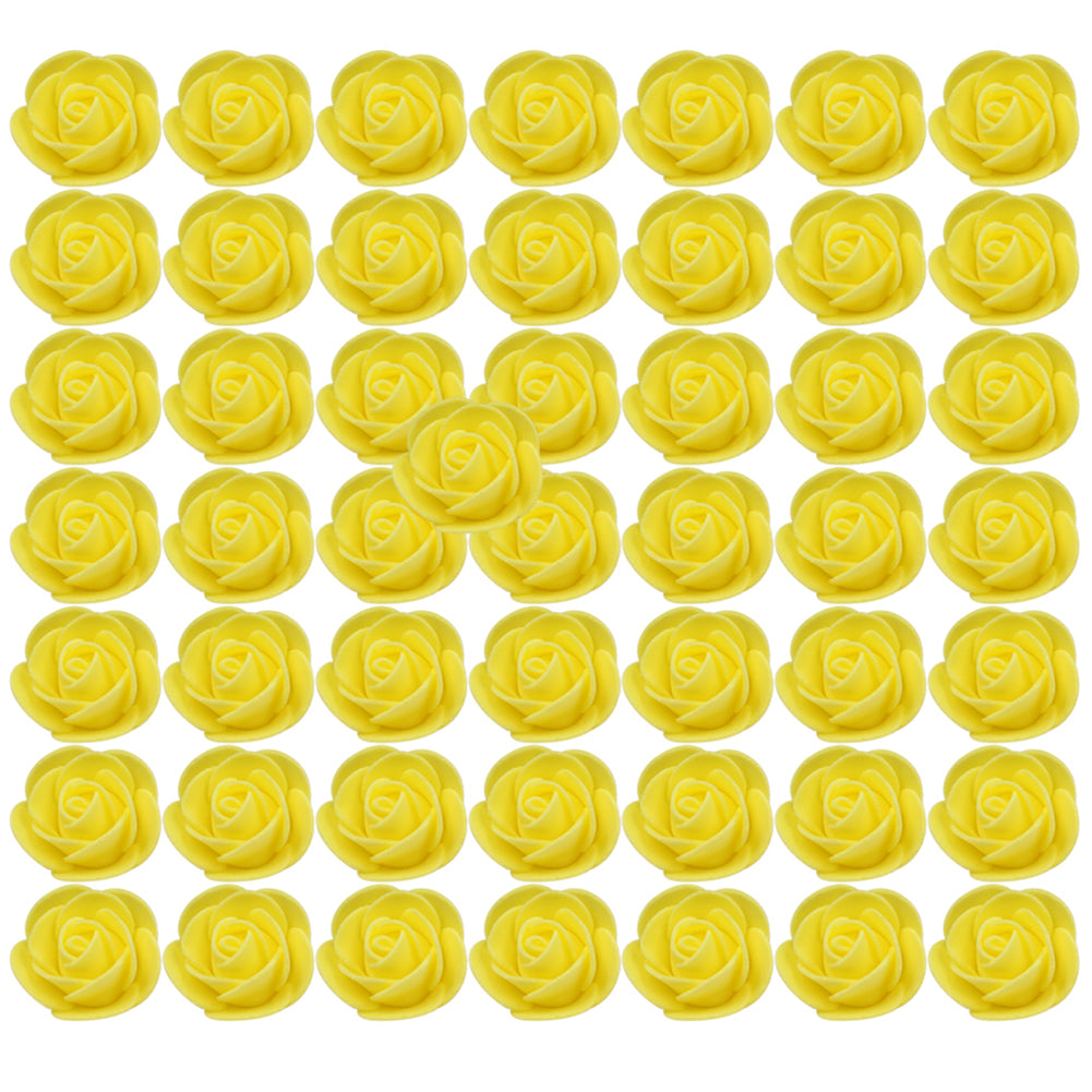50Pcs Mini 3.5cm Foam Roses Artificial Flower Wedding Bride Bouquet Party Decor