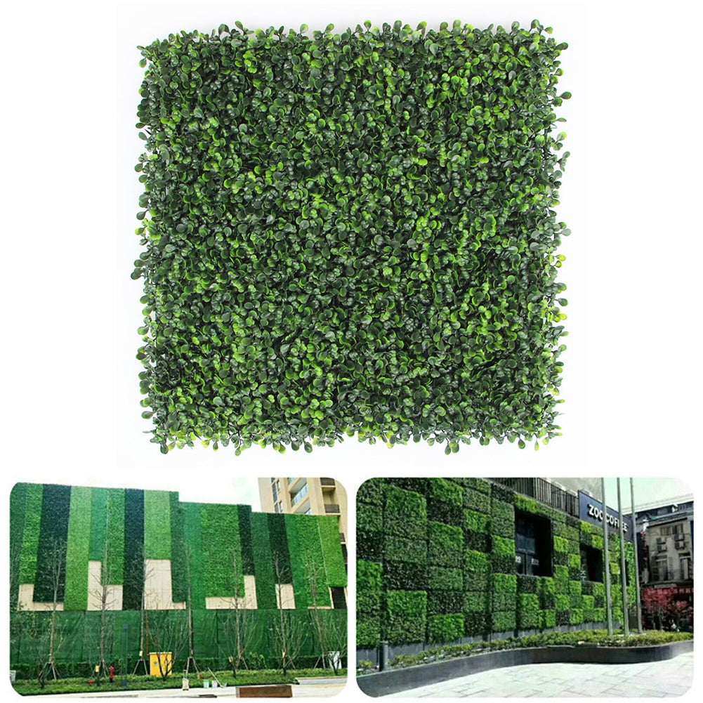 50x50cm Artificial Milan Leaf Grass Fence Lawn Fake Wall Plate Home Decoration