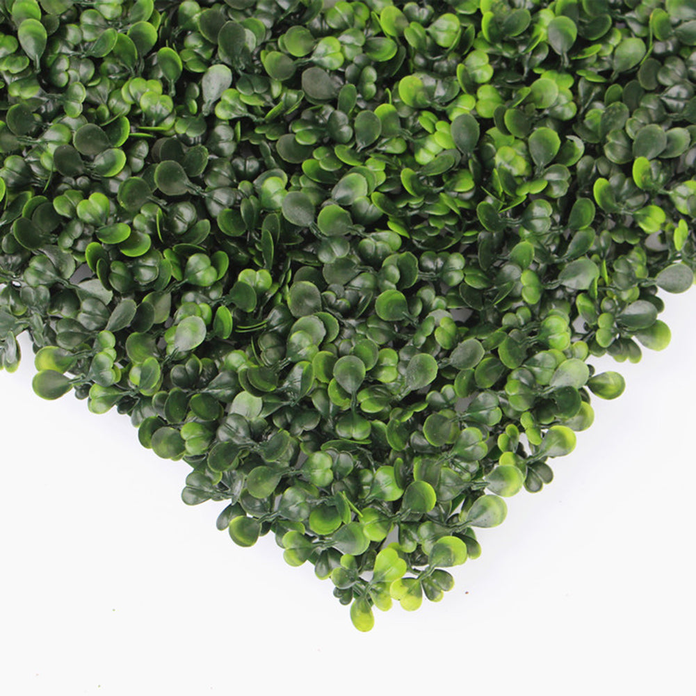 50x50cm Artificial Milan Leaf Grass Fence Lawn Fake Wall Plate Home Decoration