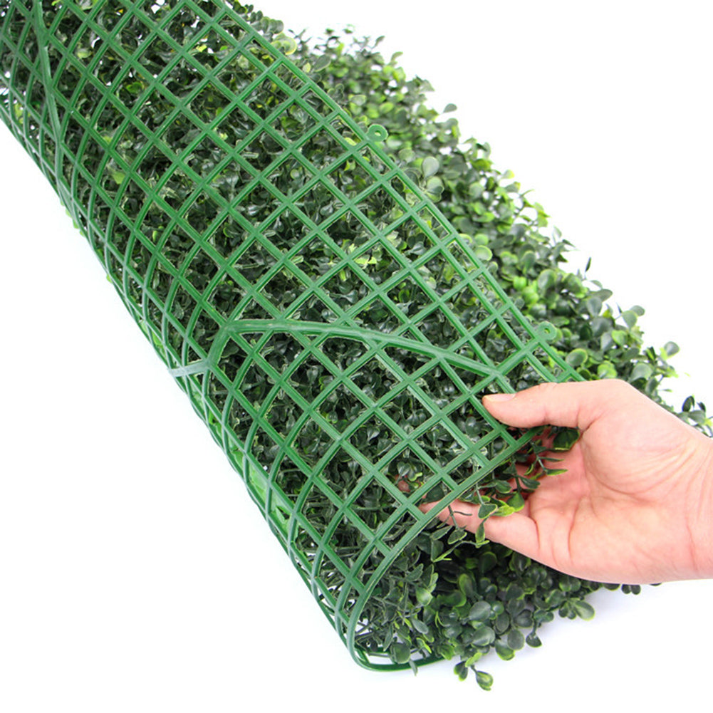 50x50cm Artificial Milan Leaf Grass Fence Lawn Fake Wall Plate Home Decoration