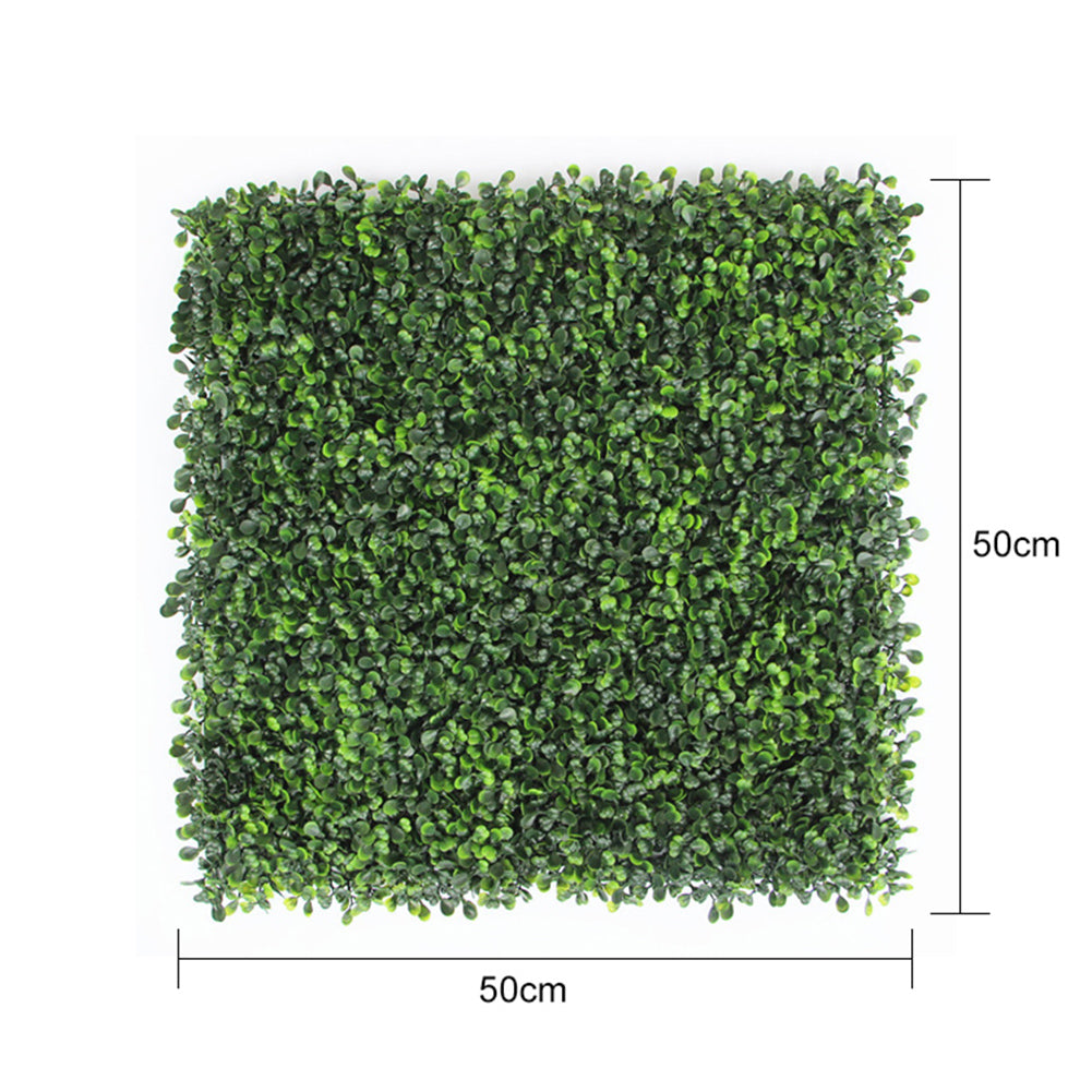 50x50cm Artificial Milan Leaf Grass Fence Lawn Fake Wall Plate Home Decoration