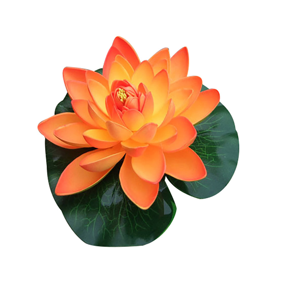 Artificial Lotus Flower Fake Floating Water Lily Garden Pond Fish Tank Decor