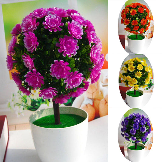 1Pc Potted Artificial Sun Flower Bonsai Stage Garden Wedding Home Party Decor