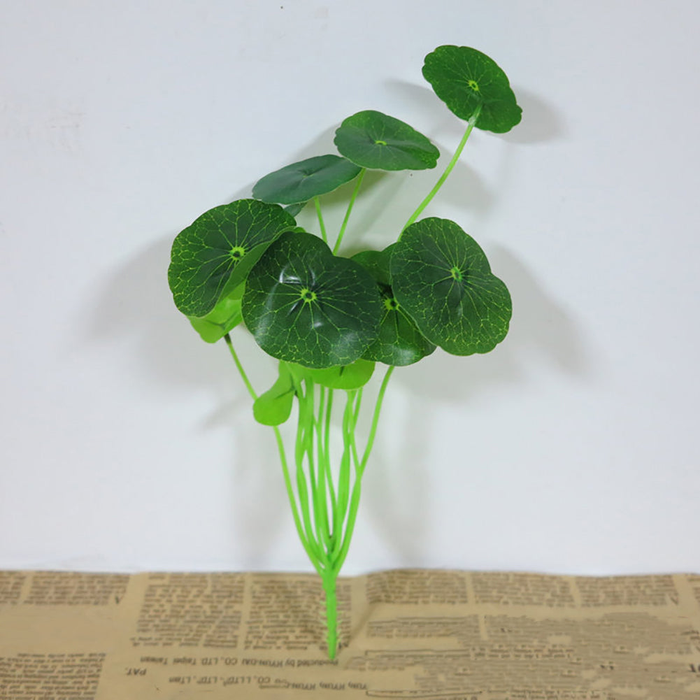 Artificial Foliage Plant Lotus Leaf Office Home Garden Fish Tank Decoration