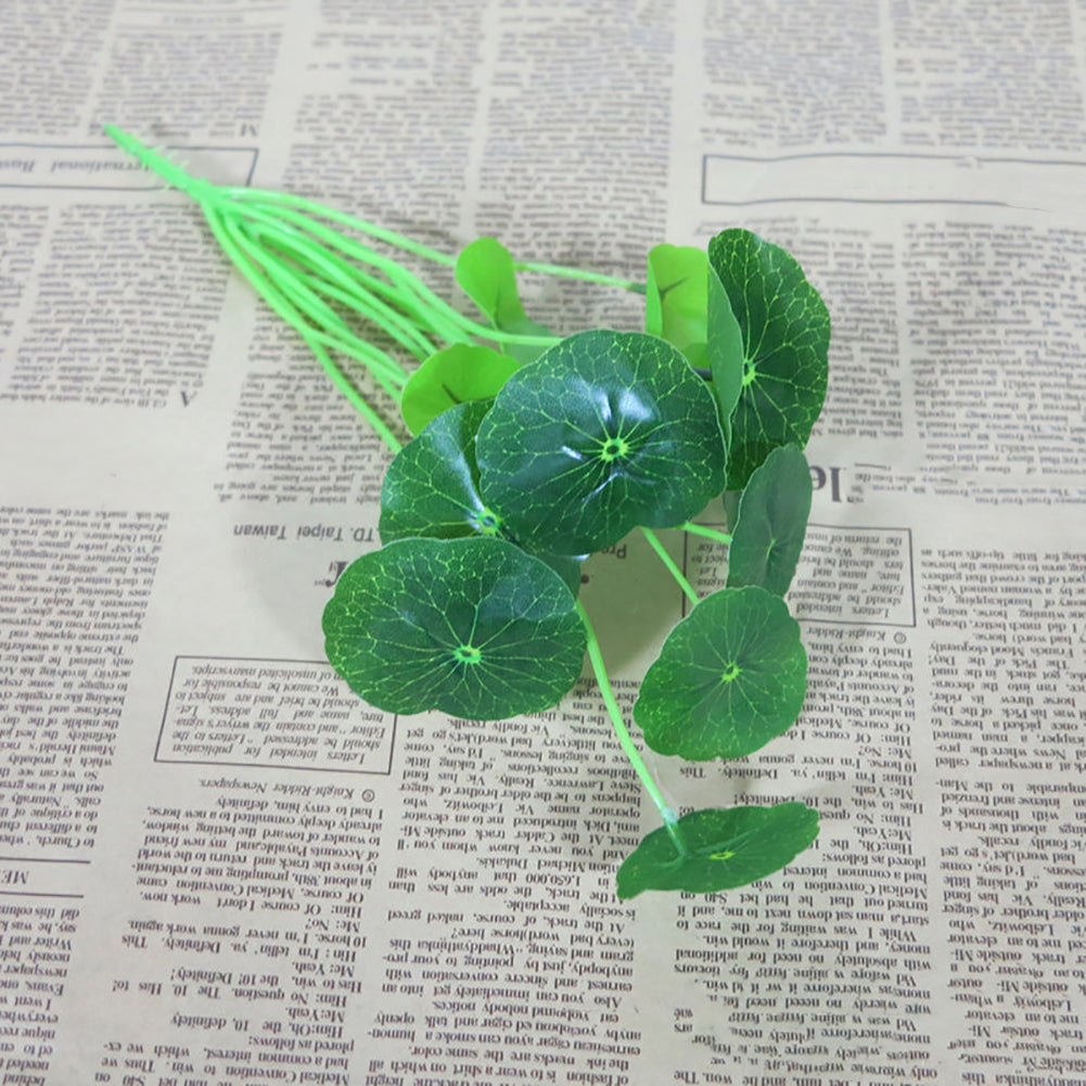 Artificial Foliage Plant Lotus Leaf Office Home Garden Fish Tank Decoration