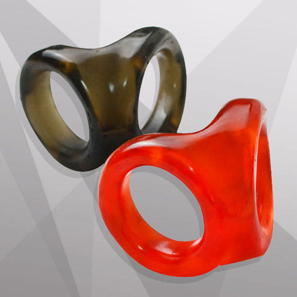 Soft Flexible Men Delay Ejaculation Double Cock Ring Penis Lock Adult Sex Toy