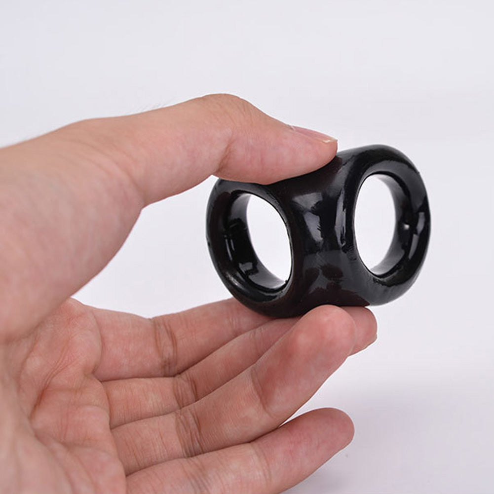 Soft Flexible Men Delay Ejaculation Double Cock Ring Penis Lock Adult Sex Toy