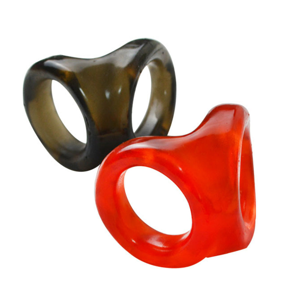 Soft Flexible Men Delay Ejaculation Double Cock Ring Penis Lock Adult Sex Toy