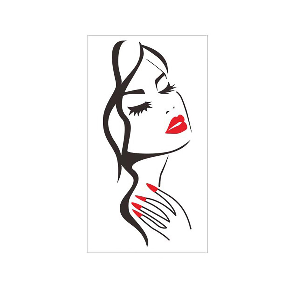 Delicate Women Head Home Bathroom Removable Waterproof Wall Stickers Decals