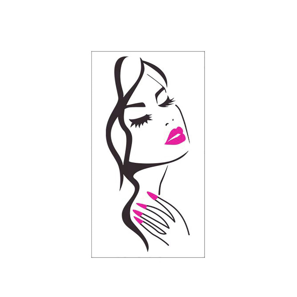 Delicate Women Head Home Bathroom Removable Waterproof Wall Stickers Decals