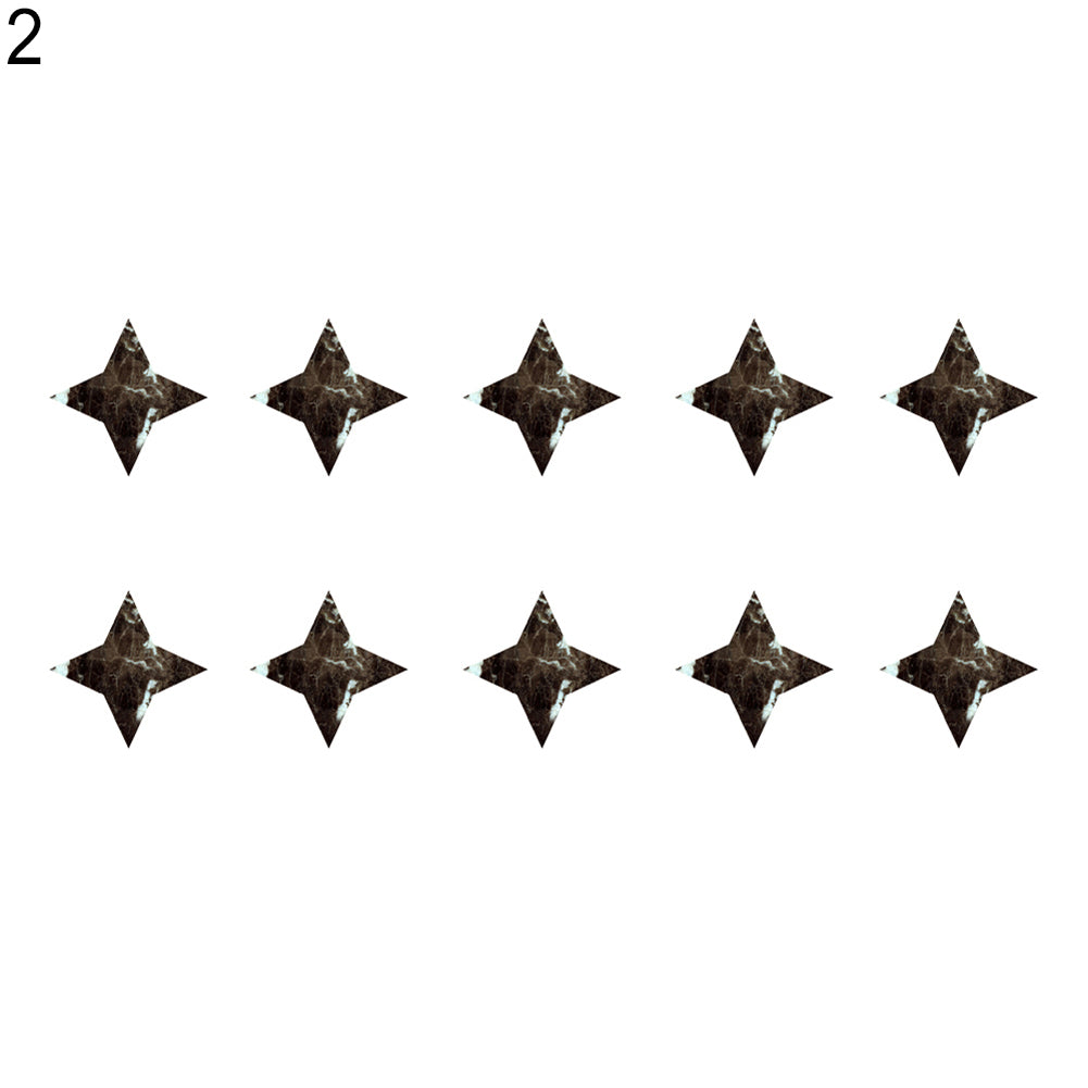 10Pcs Star Shaped Marble Style DIY Diagonal Corner Tile Decal Sticker Home Decor