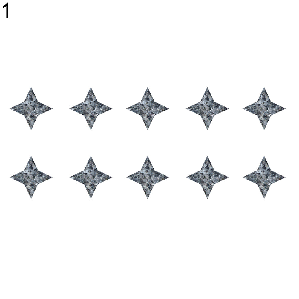 10Pcs Star Shaped Marble Style DIY Diagonal Corner Tile Decal Sticker Home Decor