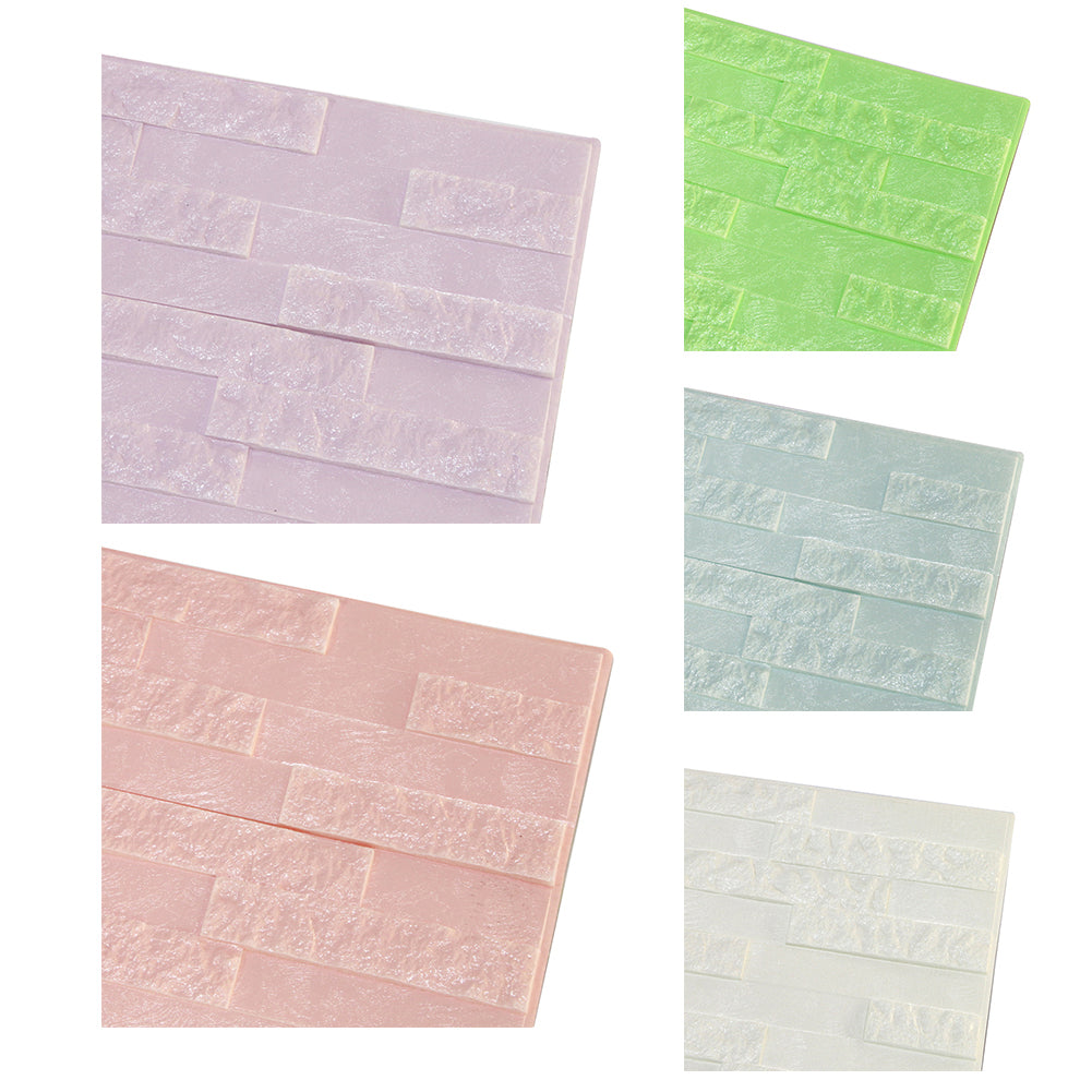 Creative Living Room Decor 3D PE Foam Embossed Brick Stone Wall Sticker Decal