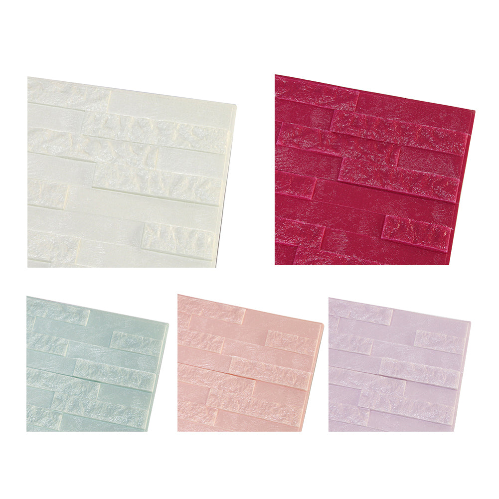 Creative Living Room Decor 3D PE Foam Embossed Brick Stone Wall Sticker Decal