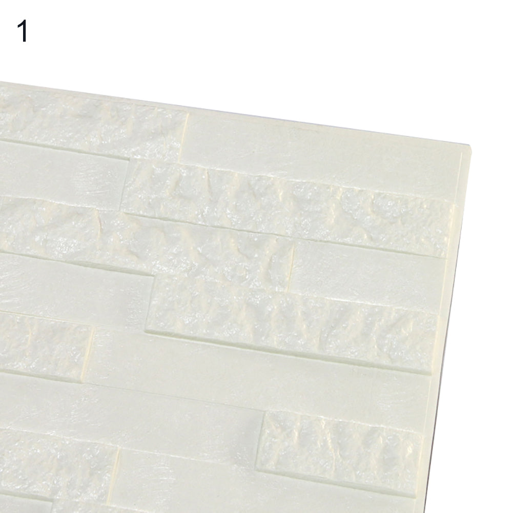 Creative Living Room Decor 3D PE Foam Embossed Brick Stone Wall Sticker Decal